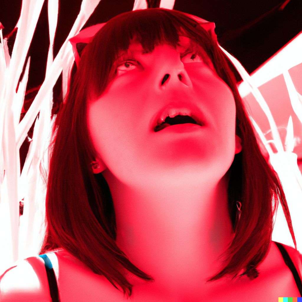 a representation of anxiety, photograph, infrared